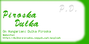 piroska dulka business card